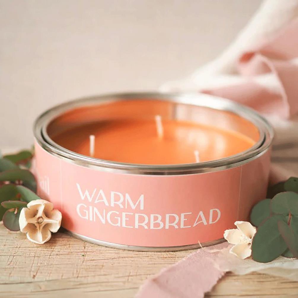 Pintail Candles Warm Gingerbread Triple Wick Tin Candle Extra Image 1